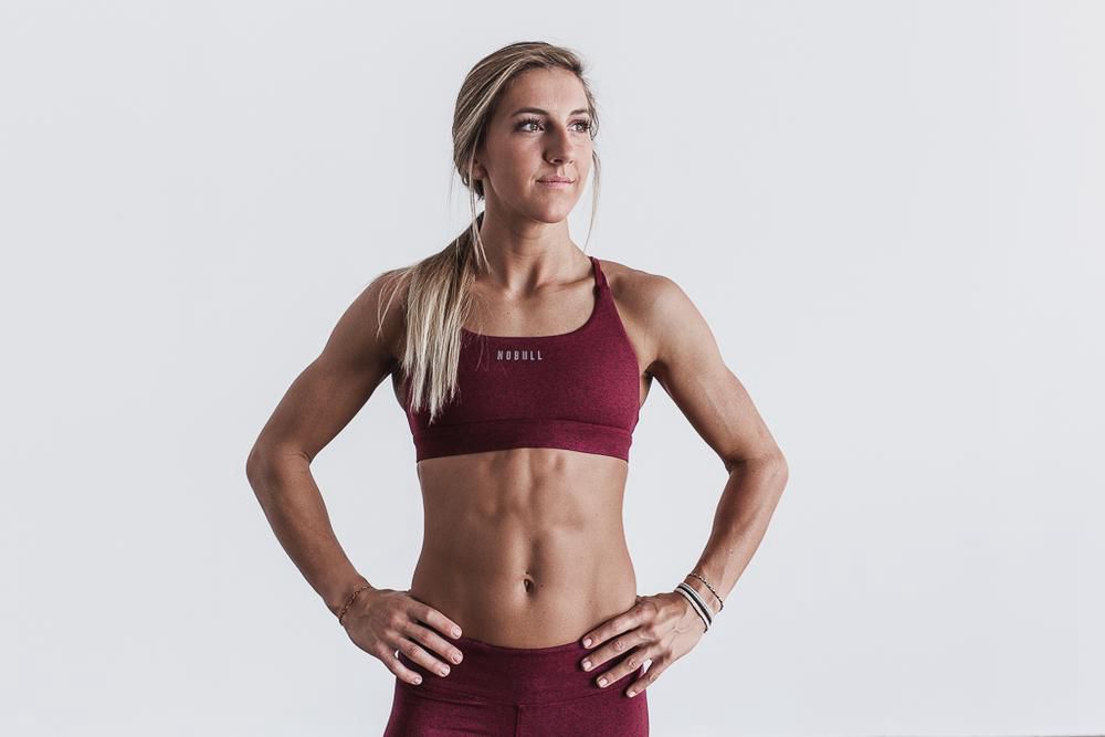 NOBULL Women's Sports Bras - Wine Heather - Ireland (3840FNAQR)